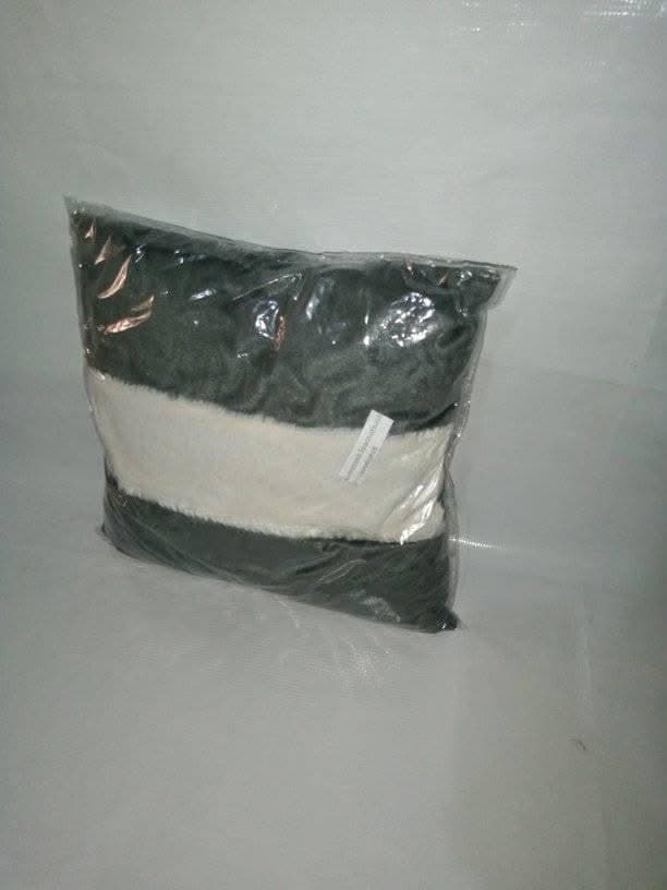 Charcoal & Cream Bedroom Pillow
