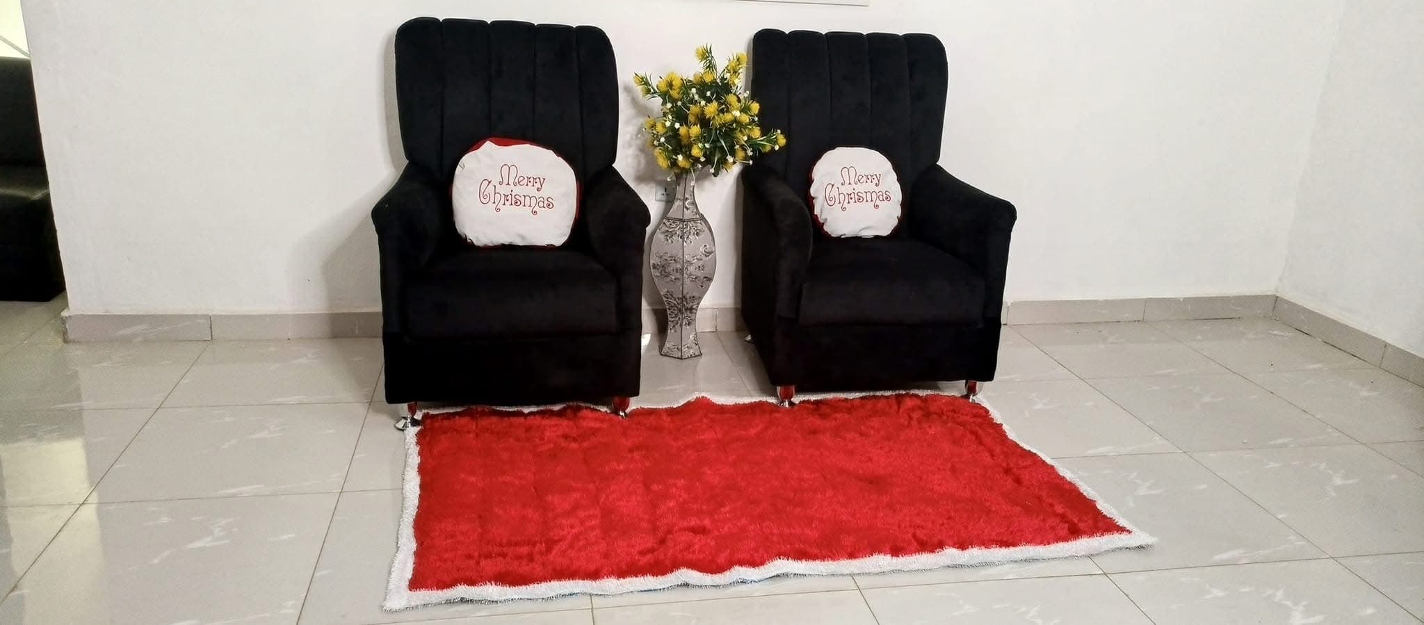 Red Diamond Pattern Rug