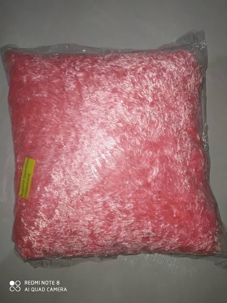 Fluffy Pink Throw Pillow