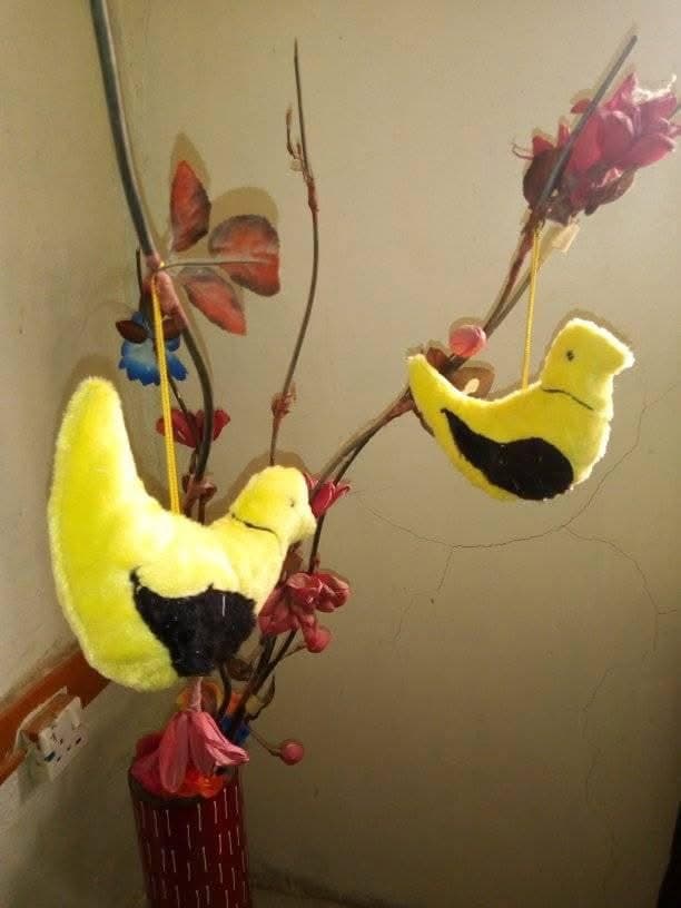 Decorative Plush Bird Pair